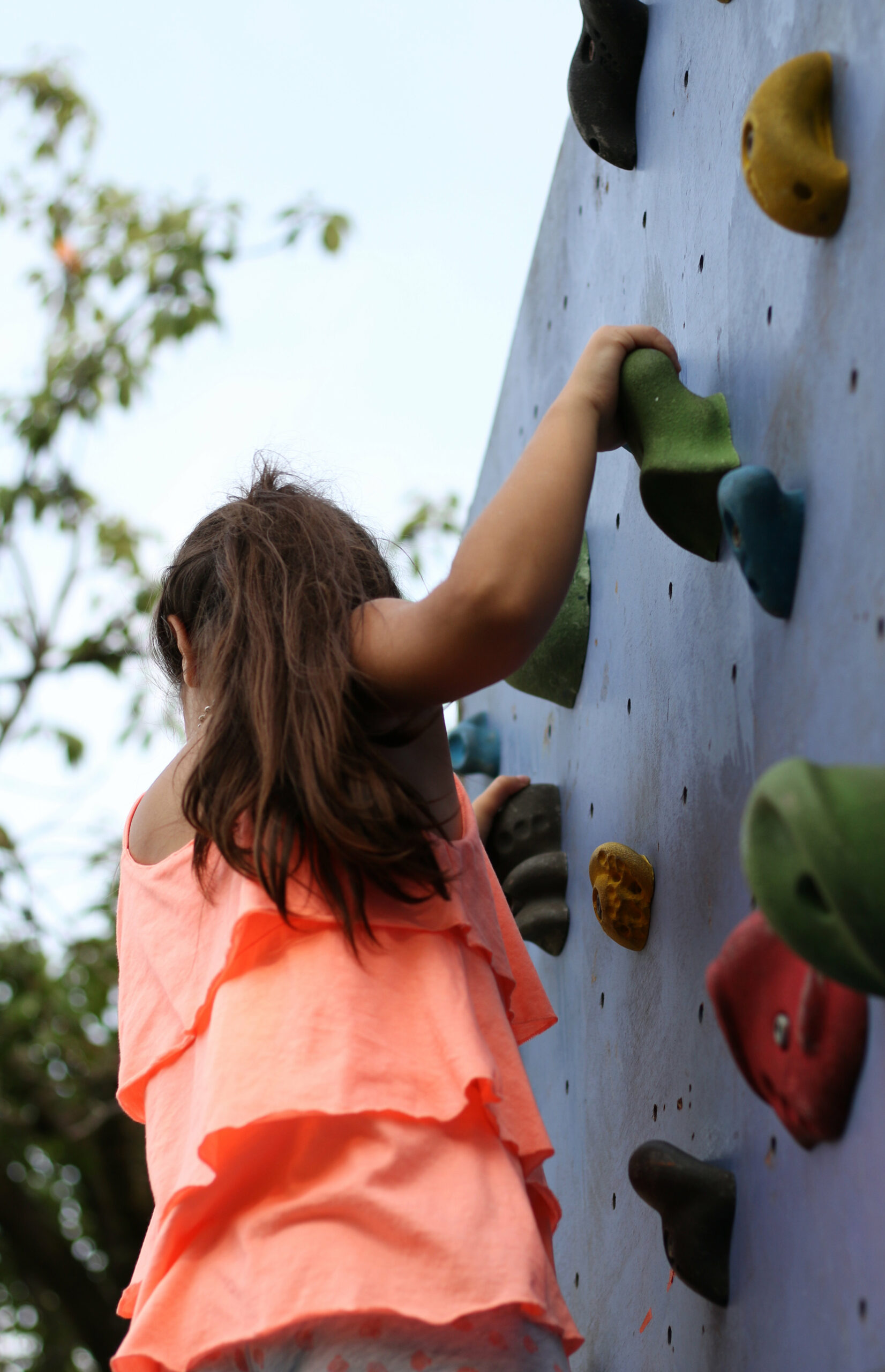 Mur d'escalade pour les enfants au parc de l'Île de France