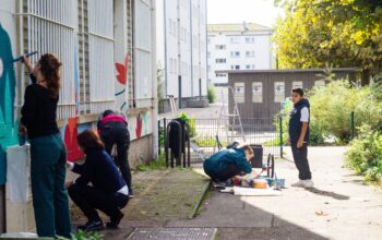 Lors de la fête de la Maison du projet, le samedi 28 septembre, l'objectif était de proposer une fresque participative