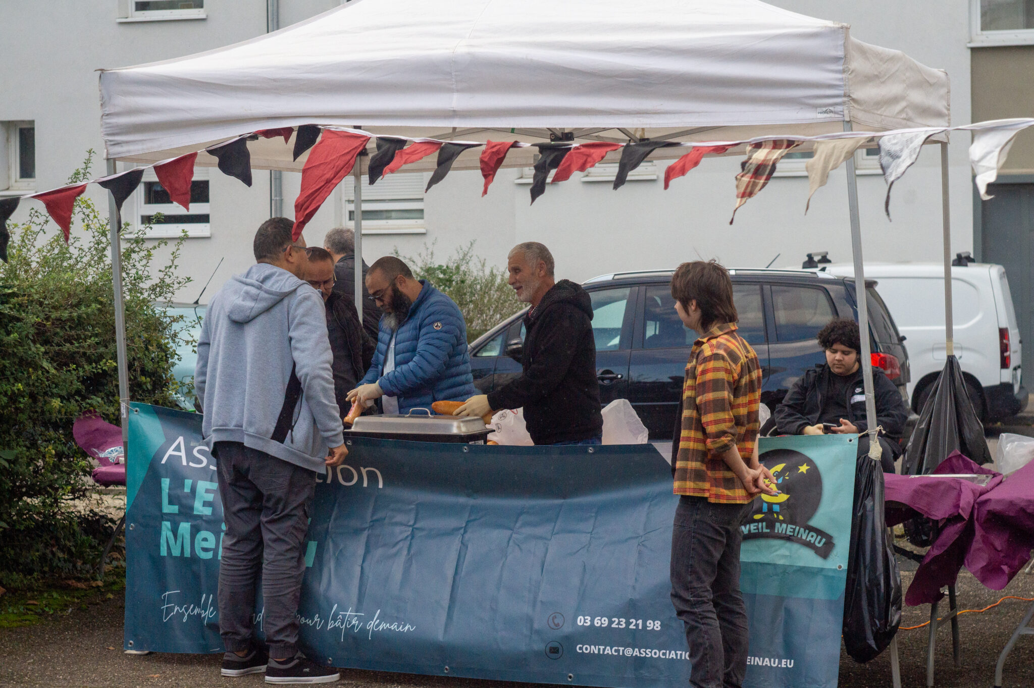 Le stand de l'association l'Eveil Meinau lors de la fête de la Maison du Projet le 28 septembre