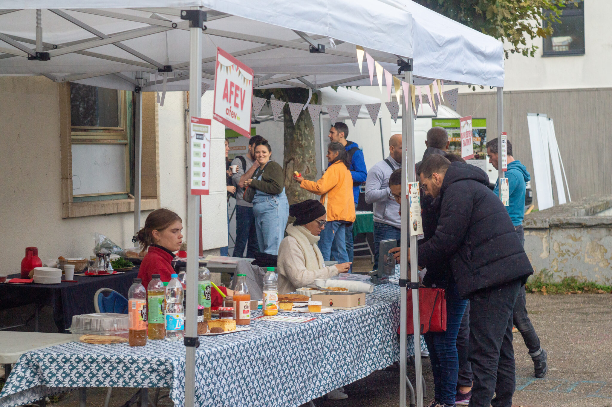 Le stand de l'AFEV à la fête de la Maison du projet le 28 septembre 2024